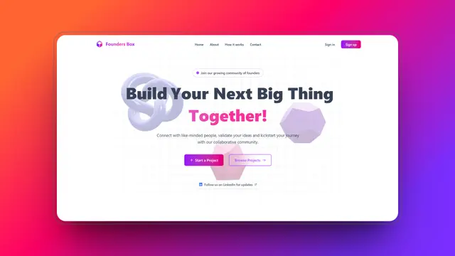 Founders Box - Startup Platform